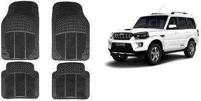 Autofetch Rubber Standard Mat For  Mahindra Scorpio(Black)