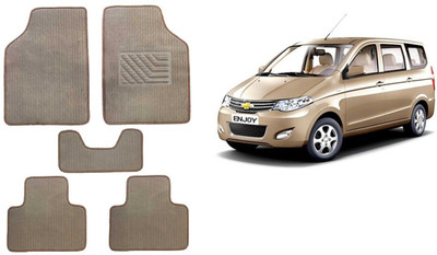 Autofetch Rubber Standard Mat For  Chevrolet Enjoy(Beige)