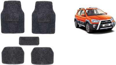 Autofetch Rubber Standard Mat For  Toyota Etios Cross(Black)
