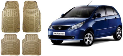 Autofetch Rubber Standard Mat For  Tata Indica Vista(Beige)