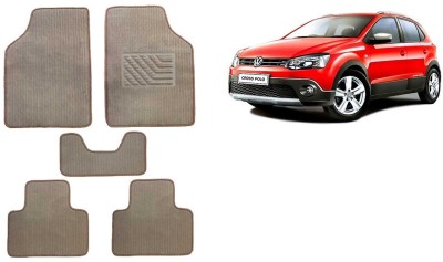 Autofetch Rubber Standard Mat For  Volkswagen Polo Cross(Beige)