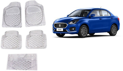 Autofetch Rubber Standard Mat For  Maruti Suzuki Swift Dzire(White)