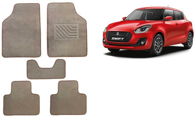 Autofetch Rubber Standard Mat For  Maruti Suzuki New Swift(Beige)