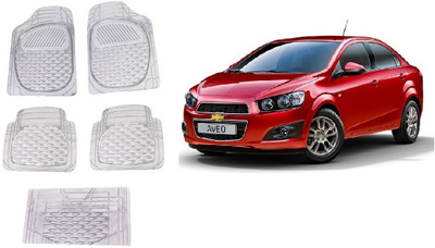 Autofetch Rubber Standard Mat For  Chevrolet Aveo(White)