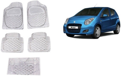 Autofetch Rubber Standard Mat For  Maruti Suzuki A-Star(White)
