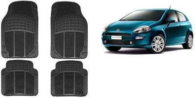Autofetch Rubber Standard Mat For  Fiat Grand Punto(Black)