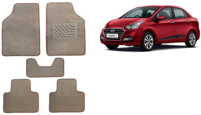 Autofetch Rubber Standard Mat For  Hyundai Xcent(Beige)
