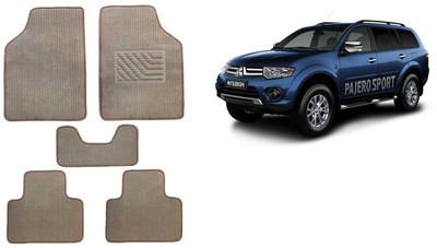 Autofetch Rubber Standard Mat For  Mitsubishi Pajero Sport(Beige)