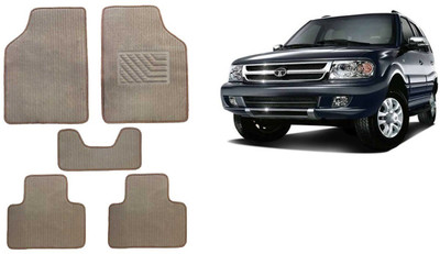 Autofetch Rubber Standard Mat For  Tata Safari(Beige)