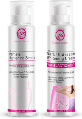 Nuerma Science Advanced Intimated Lightening Serum and Underarm whitening Cream(2 Items in the set)