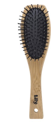 LILY Soft Bristle Oval Shape Premium Wooden Hair Brush with Cushion