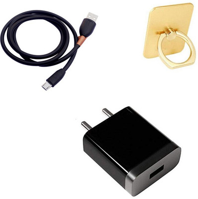 DAKRON Wall Charger Accessory Combo for All Android Phones(Black)