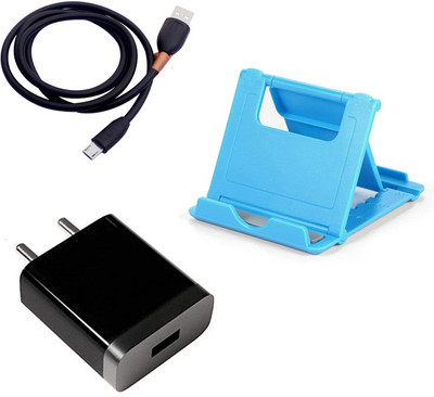 DAKRON Wall Charger Accessory Combo for All Android Phones(Black)