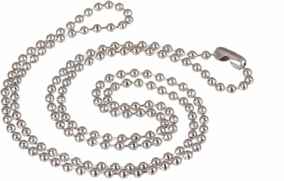 the jewelbox Ball Rhodium Plated Stainless Steel Chain