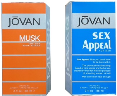 Jovan MUSK , SEX APPEAL (PACK OF 2 ) Perfume  -  176 ml(For Men)