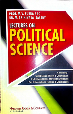Lectures On Political Science(Perfect Paperback, Prof. M.V.Subba Rao)