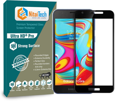 NitaiTech Edge To Edge Tempered Glass for Samsung Galaxy A2 Core(Pack of 1)