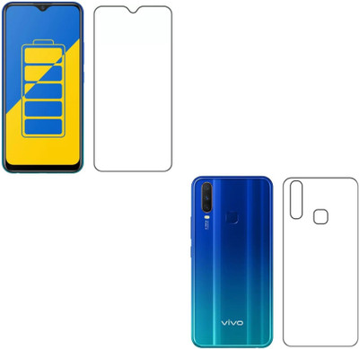 ELEF Front and Back Tempered Glass for Vivo Y15 2019(Pack of 2)