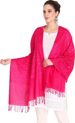 Tweedle Pure Wool Embroidered Women Shawl(Purple)