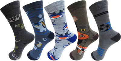 RC. ROYAL CLASS Men Printed Calf Length(Pack of 5)