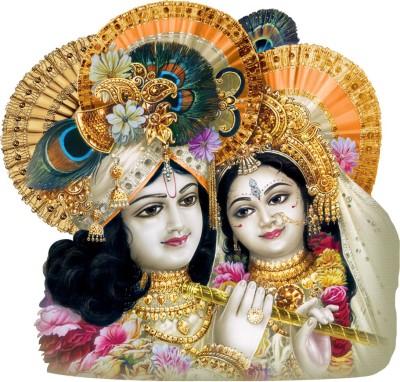 ZEN TREK 45 cm Krishna Radha Modern Art 120 Self Adhesive Sticker(Pack of 1)