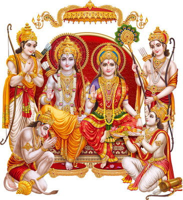 my celebrat 76.2 cm Ram Darbar Self Adhesive Sticker(Pack of 1)