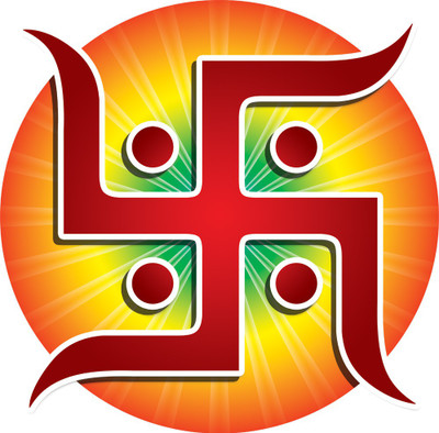 god & god's 41 cm Swastik Modern Art 175 Self Adhesive Sticker(Pack of 1)