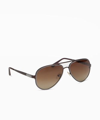 Azzaro Aviator Sunglasses(For Men, Brown)