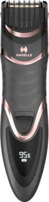 HAVELLS BT9010 Fully Waterproof Trimmer 120 mins  Runtime 20 Length Settings(Rose Gold)