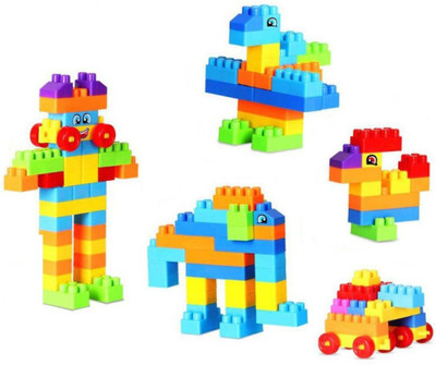 Aarzoomic Best 100 Pcs Building Blocks Learning Educational Toy Set(Multicolor)