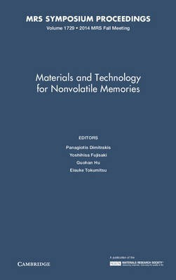 Materials and Technology for Nonvolatile Memories: Volume 1729(English, Hardcover, unknown)