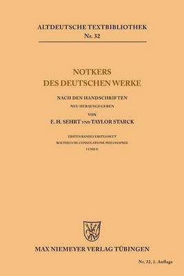 Notkers Des Deutschen Werke(German, Paperback, unknown)