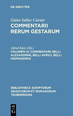 Commentarii, vol. III(English, Paperback, Caesar C. Julius)