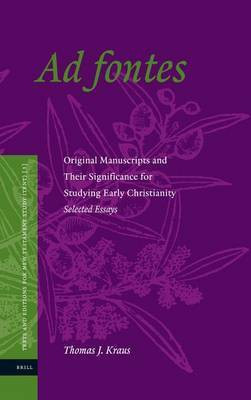 Ad fontes(English, Electronic book text, Kraus Thomas J)