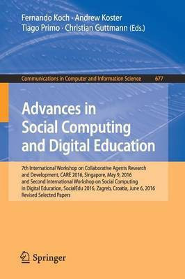 Advances in Social Computing and Digital Education(English, Paperback, unknown)