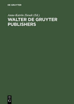 Walter de Gruyter Publishers(English, Electronic book text, unknown)