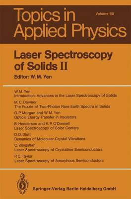 Laser Spectroscopy of Solids II(English, Hardcover, unknown)