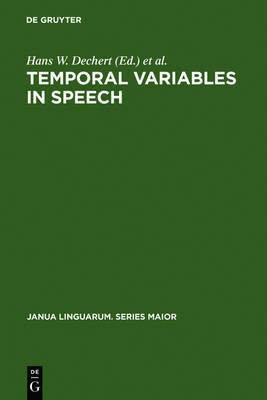 Temporal Variables in Speech(English, Electronic book text, unknown)