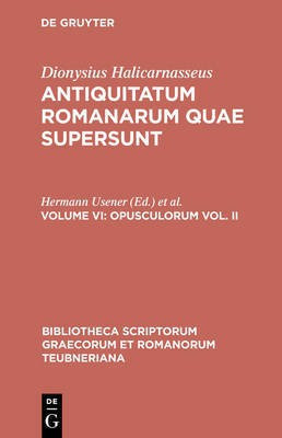 Quae Exstant, vol. VI Volume 2(English, Hardcover, Halicarnaseus Dionysius)