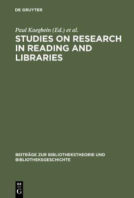 Studies on research in reading and libraries(English, Electronic book text, unknown)