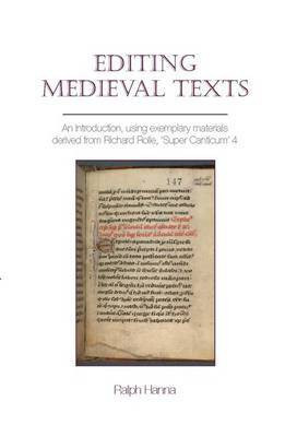 Editing Medieval Texts(English, Hardcover, Hanna Ralph III)