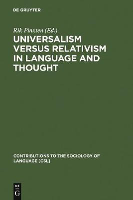 Universalism versus Relativism in Language and Thought(English, Electronic book text, unknown)