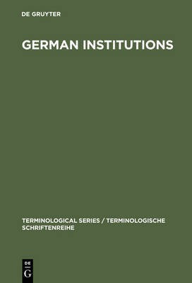 German Institutions(English, Hardcover, unknown)