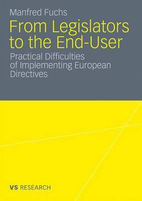 From Legislators to the End-User(English, Electronic book text, Fuchs Manfred)