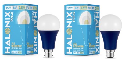 Halonix 15 W 8 W 05 W Round B22 LED BulbMulticolor Pack of 2