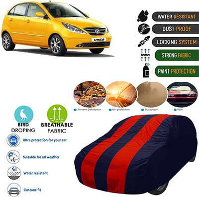 Bristle Car Cover For Tata Vista Tech (With Mirror Pockets)(Red, Blue, For 2018, 2019 Models)