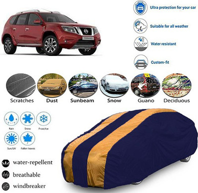 Bristle Car Cover For Nissan Terrano (Without Mirror Pockets)(Blue, Orange, For 2018, 2019 Models)