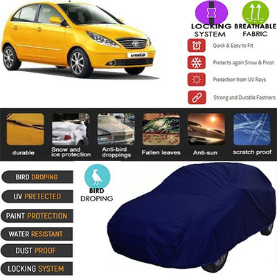 Bristle Car Cover For Tata Vista Tech (Without Mirror Pockets)(Blue, For 2018, 2019 Models)