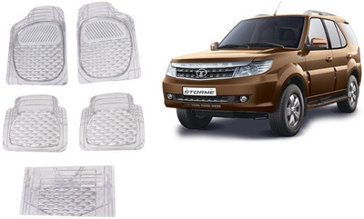 Autofetch Rubber Standard Mat For  Tata Safari Storme(White)