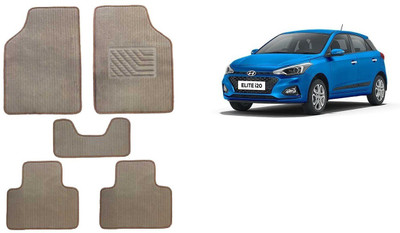 Autofetch Rubber Standard Mat For  Hyundai Elite i20(Beige)
